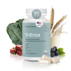 Front view of TriEnza Digestive Enzymes bottle