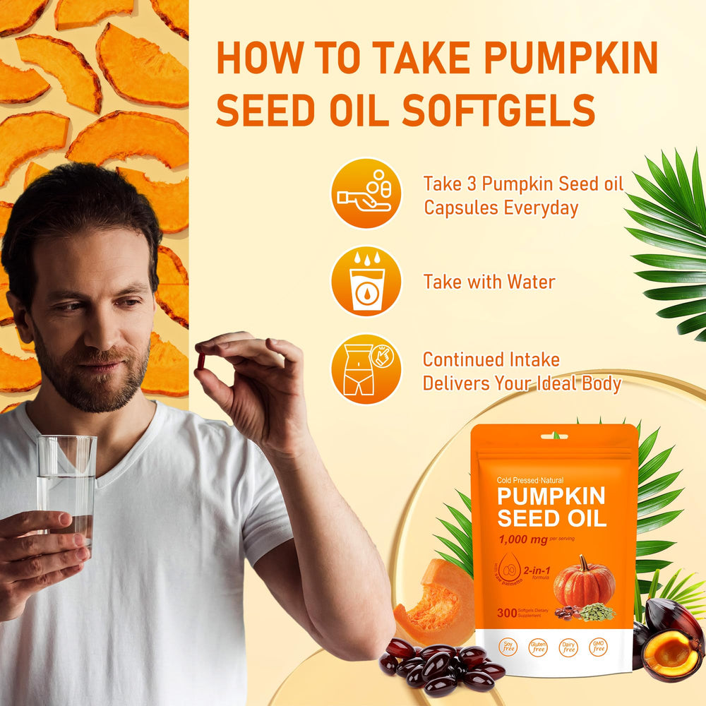 Phytosterols and fatty acids in pumpkin seed oil illustration