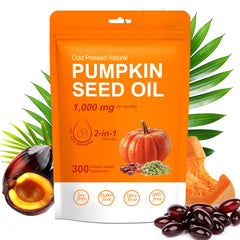 Trihood Pumpkin Seed Oil with Saw Palmetto bottle and 300 softgels