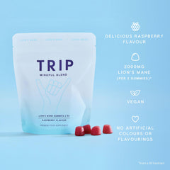 Close-up of raspberry-flavored gummies