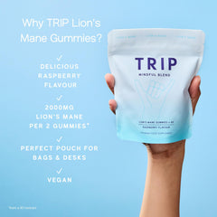 Serving size illustration for TRIP Lion’s Mane Gummies