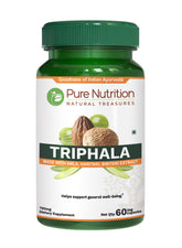 Pure Nutrition Triphala bottle label close-up