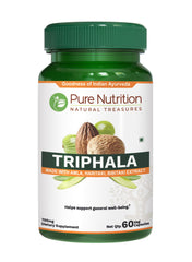 Pure Nutrition Triphala bottle label close-up