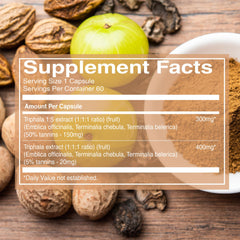 Capsule and bottle with Triphala 60 caps