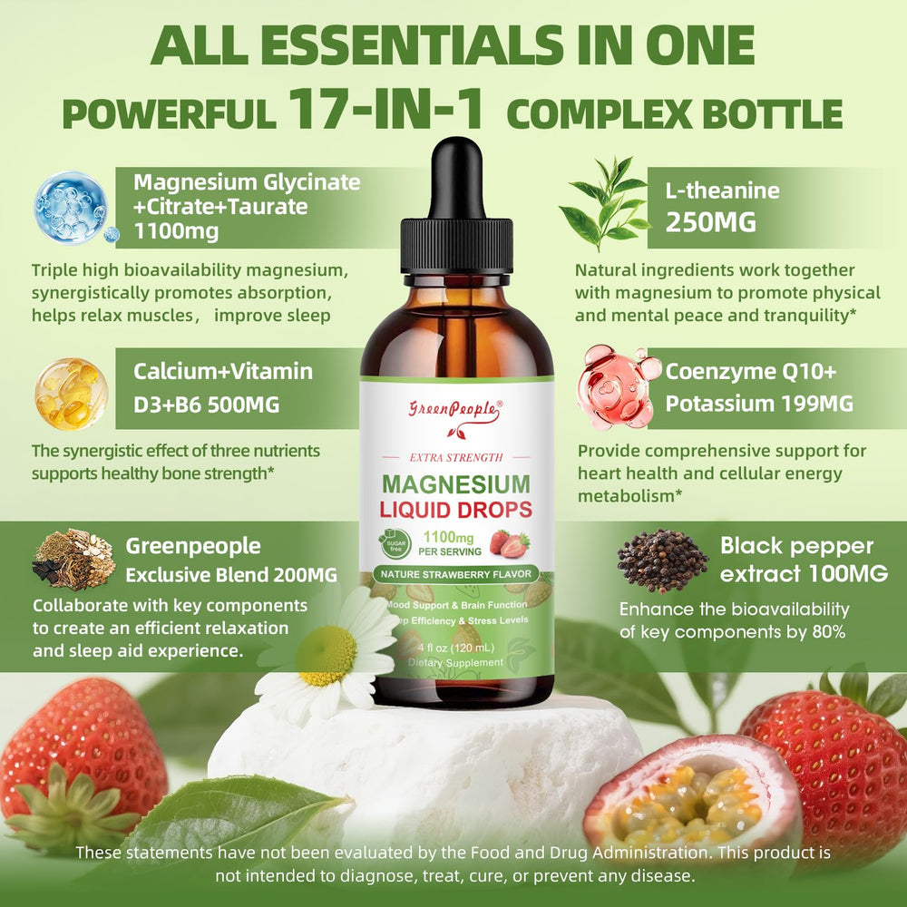 Graphic showing 17-in-1 triple absorption magnesium features