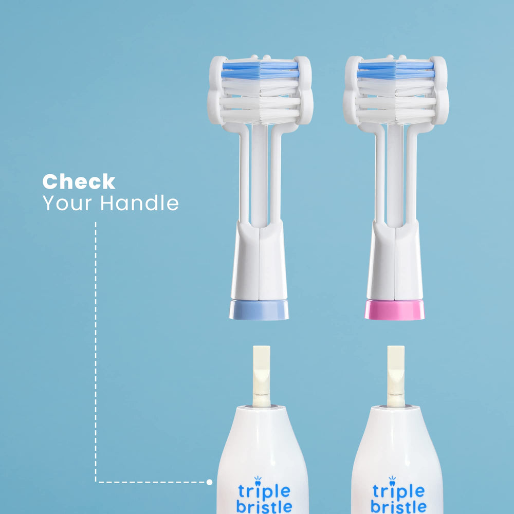 Brushing at the recommended 45-degree angle with Triple Bristle