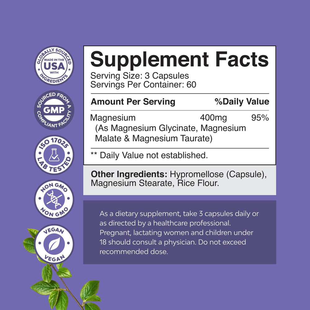 Close-up of magnesium glycinate capsules