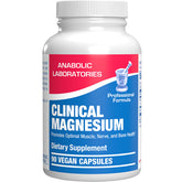 Bottle of Triple Magnesium Complex 400 mg capsules on a white background