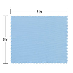 TRIUMPH VISION blue microfiber lens wipes for glasses and cameras, 5x6 in