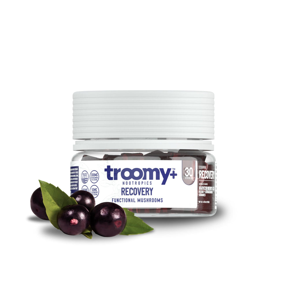 Troomy Recovery Gummies bottle front label