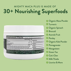 Mango-flavored greens powder being mixed with water