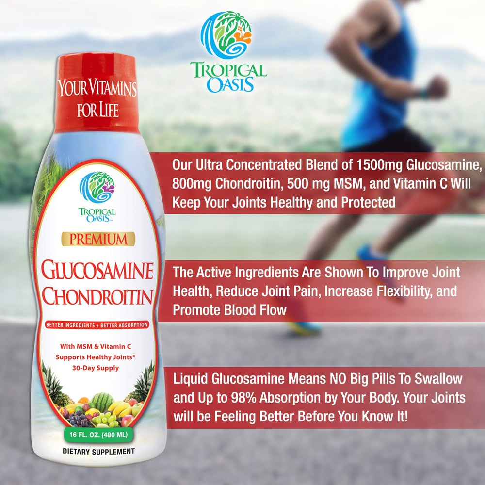 Chondroitin and MSM ingredients shown in Tropical Oasis formula