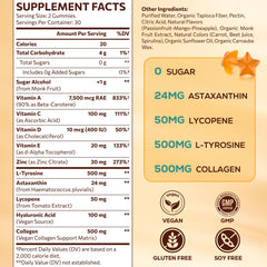 Gummies with tropical passionfruit, mango and pineapple flavors