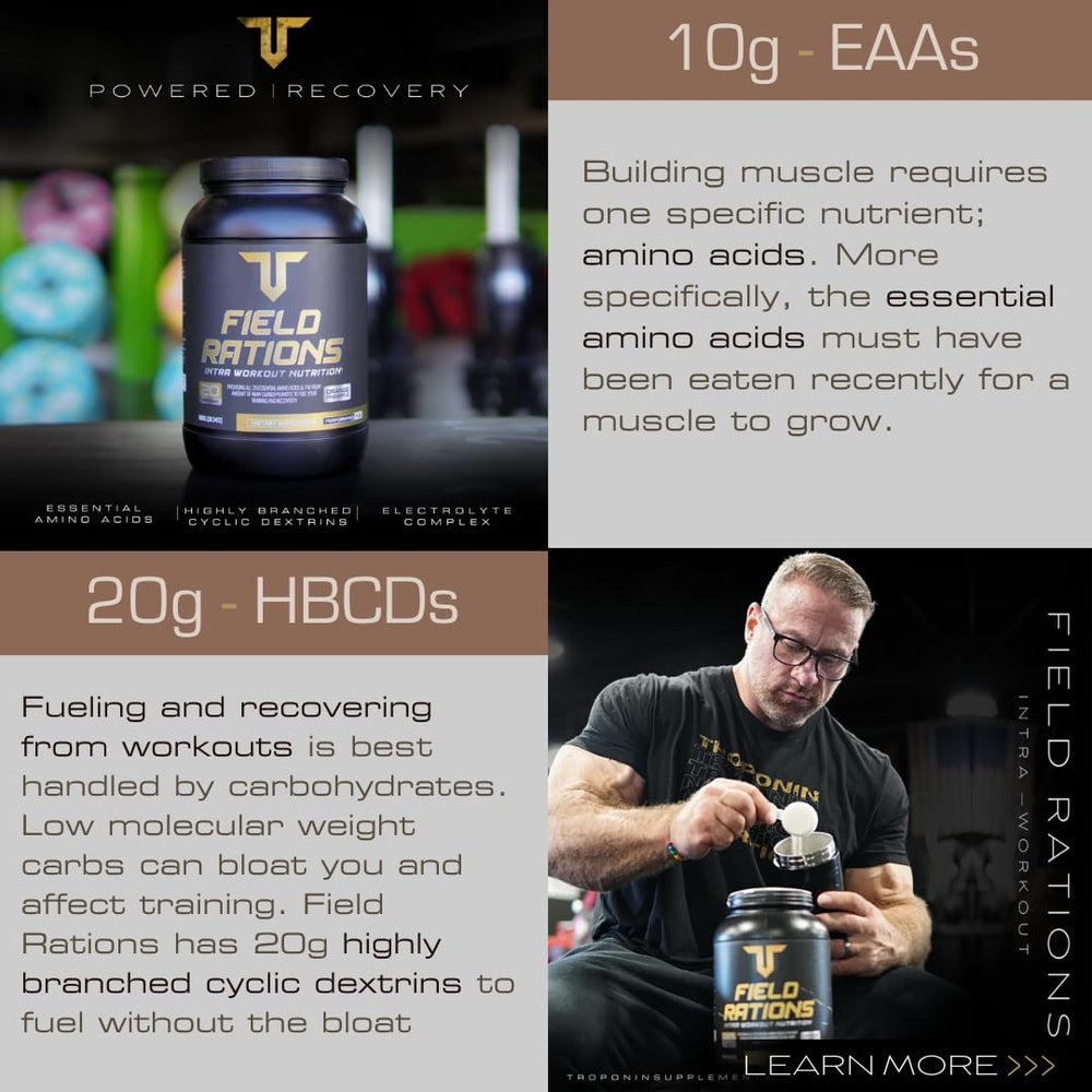 Troponin Field Rations shaker-mix demonstrates smooth consistency for reliable training sessions.