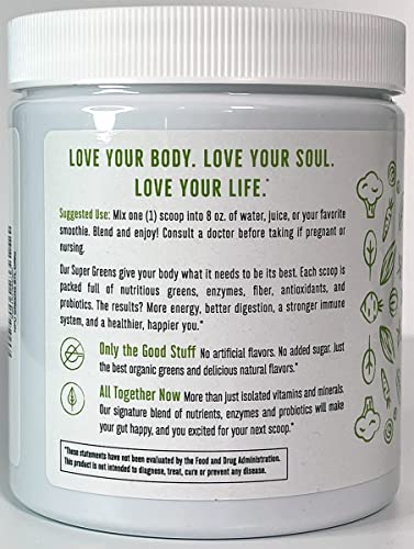 Serving size indicator for TruBaio greens powder (30 servings)