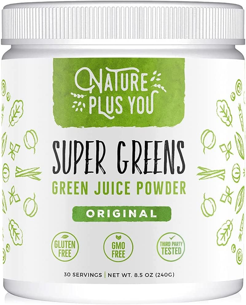 Front view of TruBaio Super Greens Powder