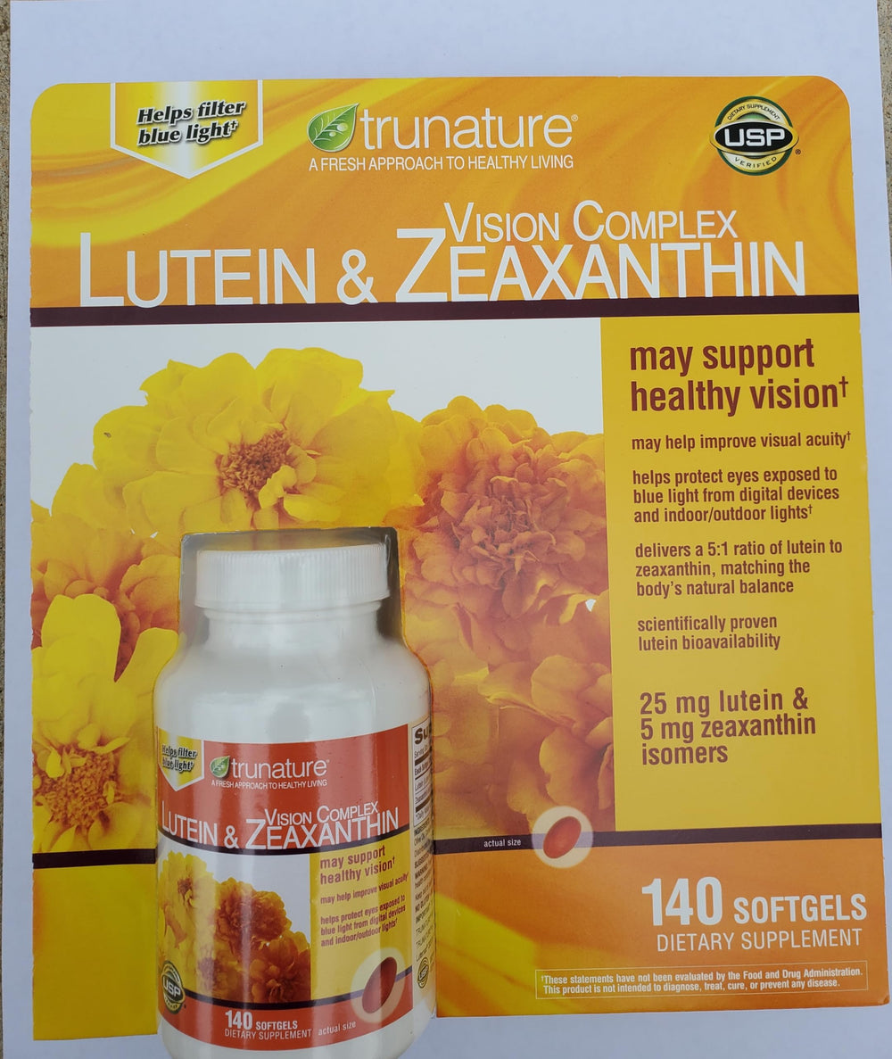 Tru-Nature Vision Complex Lutein & Zeaxanthin bottle, 140 softgels