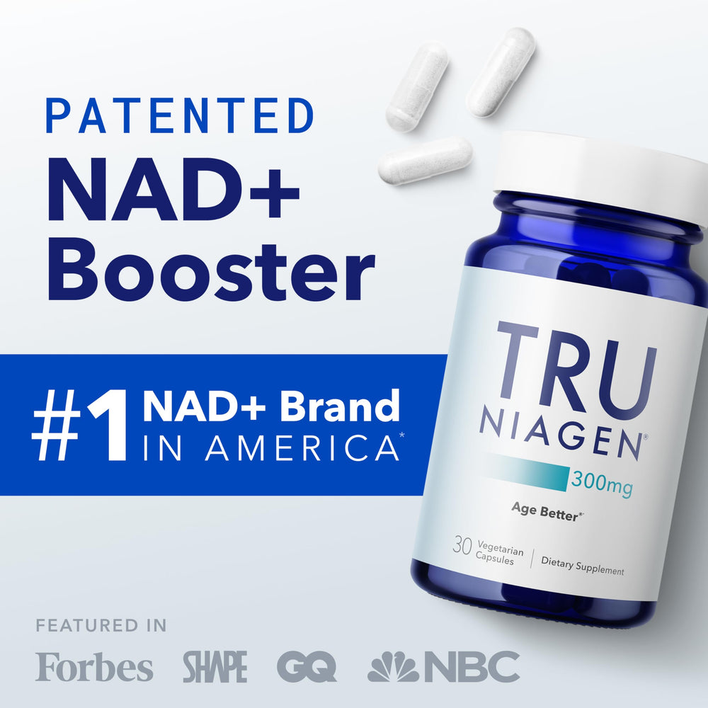 Tru Niagen 300mg bottle back view with label