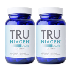 TRU NIAGEN bottle front view showing 300 mg NR and 90 servings