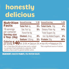 Product label for Tru-Nut Peanut Protein Powder