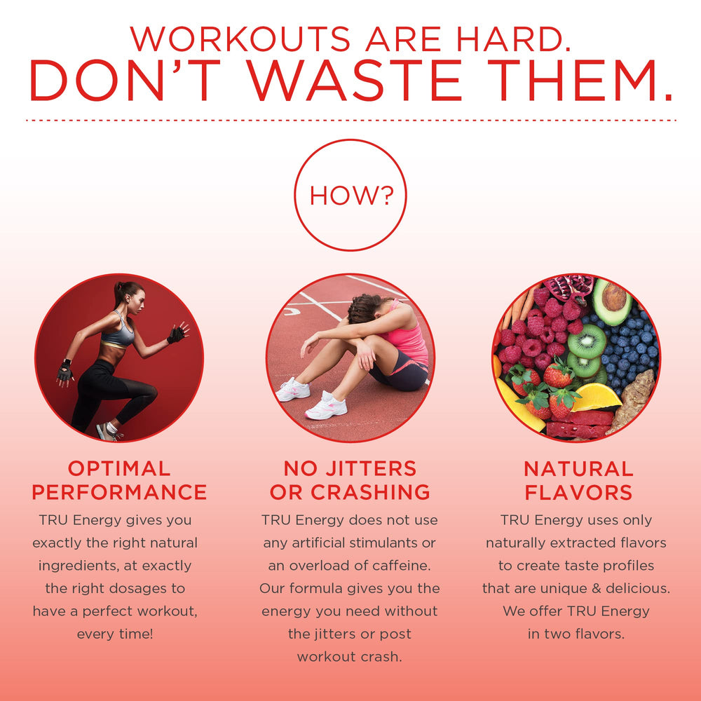 TRU Supplements Energy front-label highlights vegan-friendly, clean ingredient promise