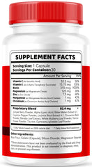 Nutrition facts label of True Balance Blood Support Pro Glycogen capsules