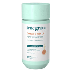 True Grace Omega-3 Fish Oil bottle and packaging