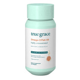 Front view of True Grace Omega-3 Fish Oil bottle