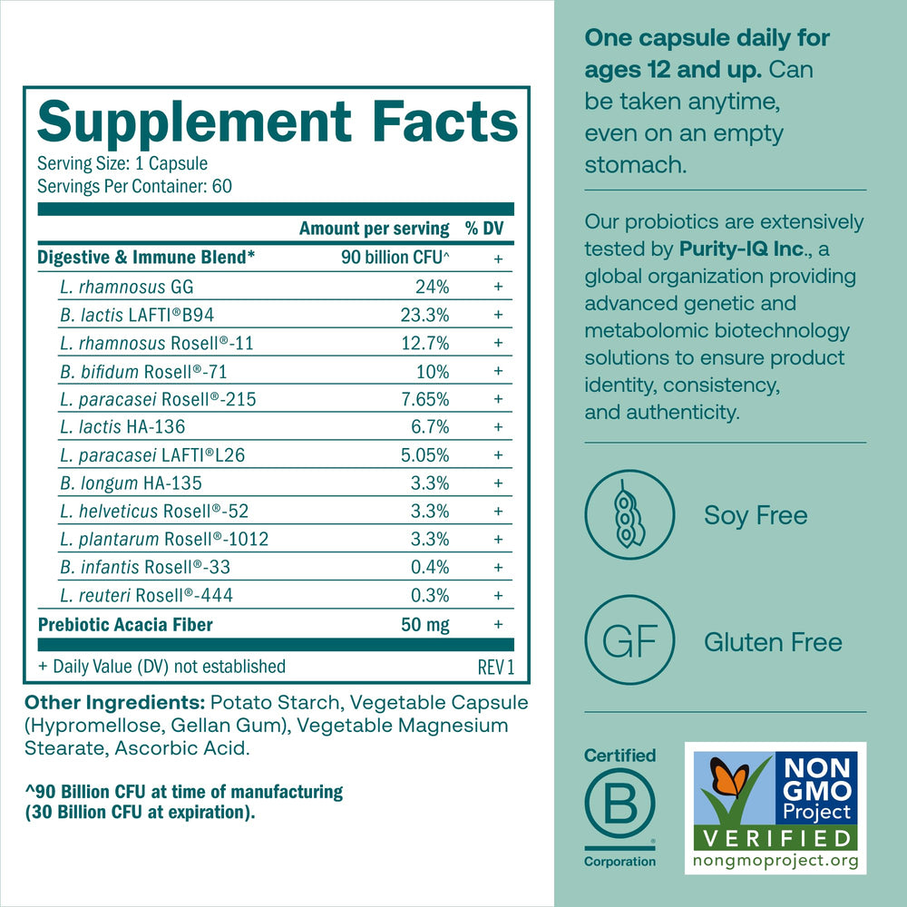 Close-up of probiotic capsules