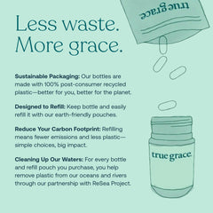 ReSea Project ocean plastic removal badge on True Grace packaging