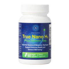 True Nano H2 with Green Tea bottle on white background