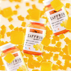 Citrus-flavored saffron gummies with natural citrus notes