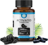 TRUEMED Activated Charcoal 1200 mg bottle with 60 vegan capsules