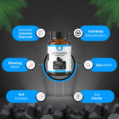 Close-up of TRUEMED charcoal capsules packaging