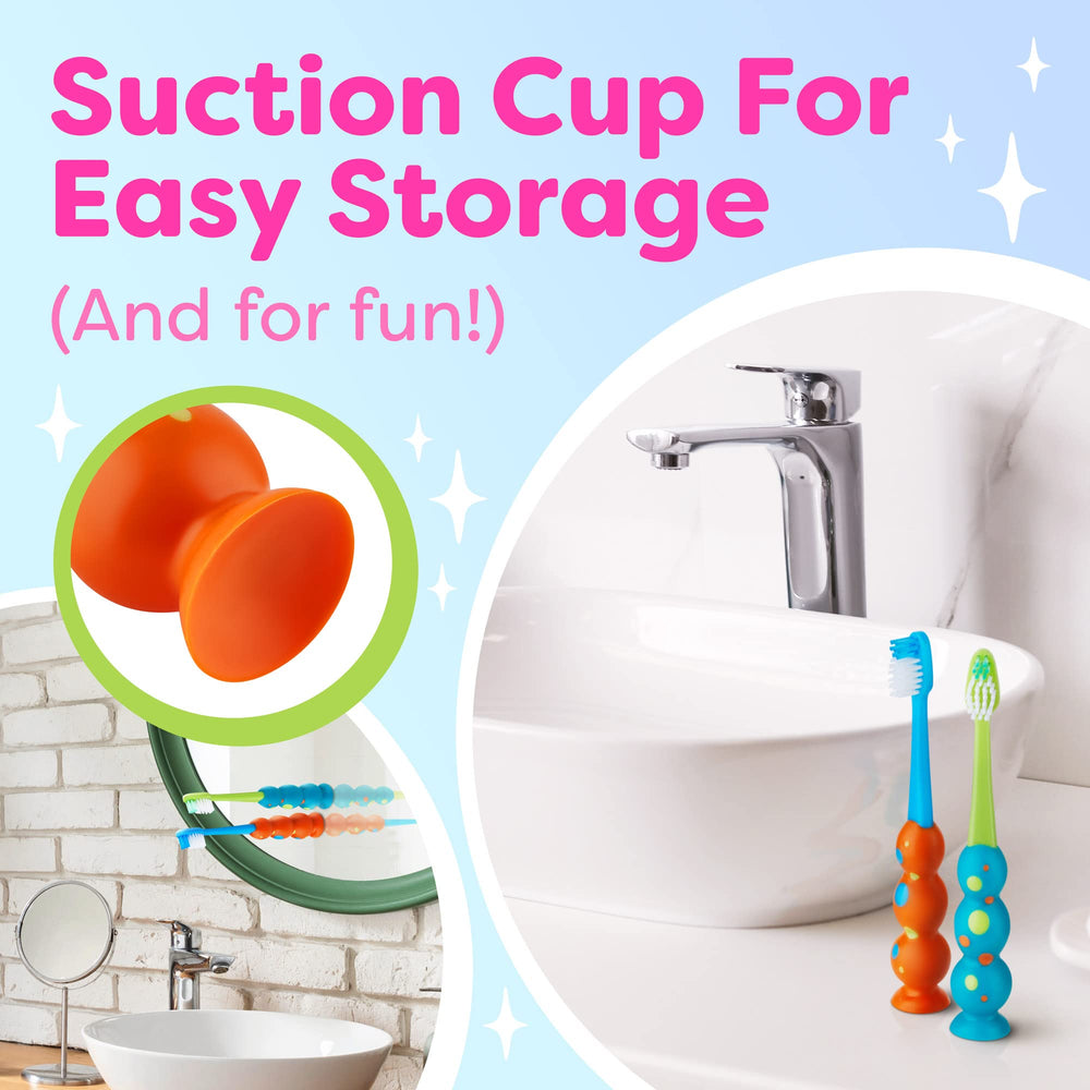 Sturdy, grippy handle designed for little hands.