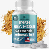 TrueSeaMoss Irish Sea Moss capsules bottle front view