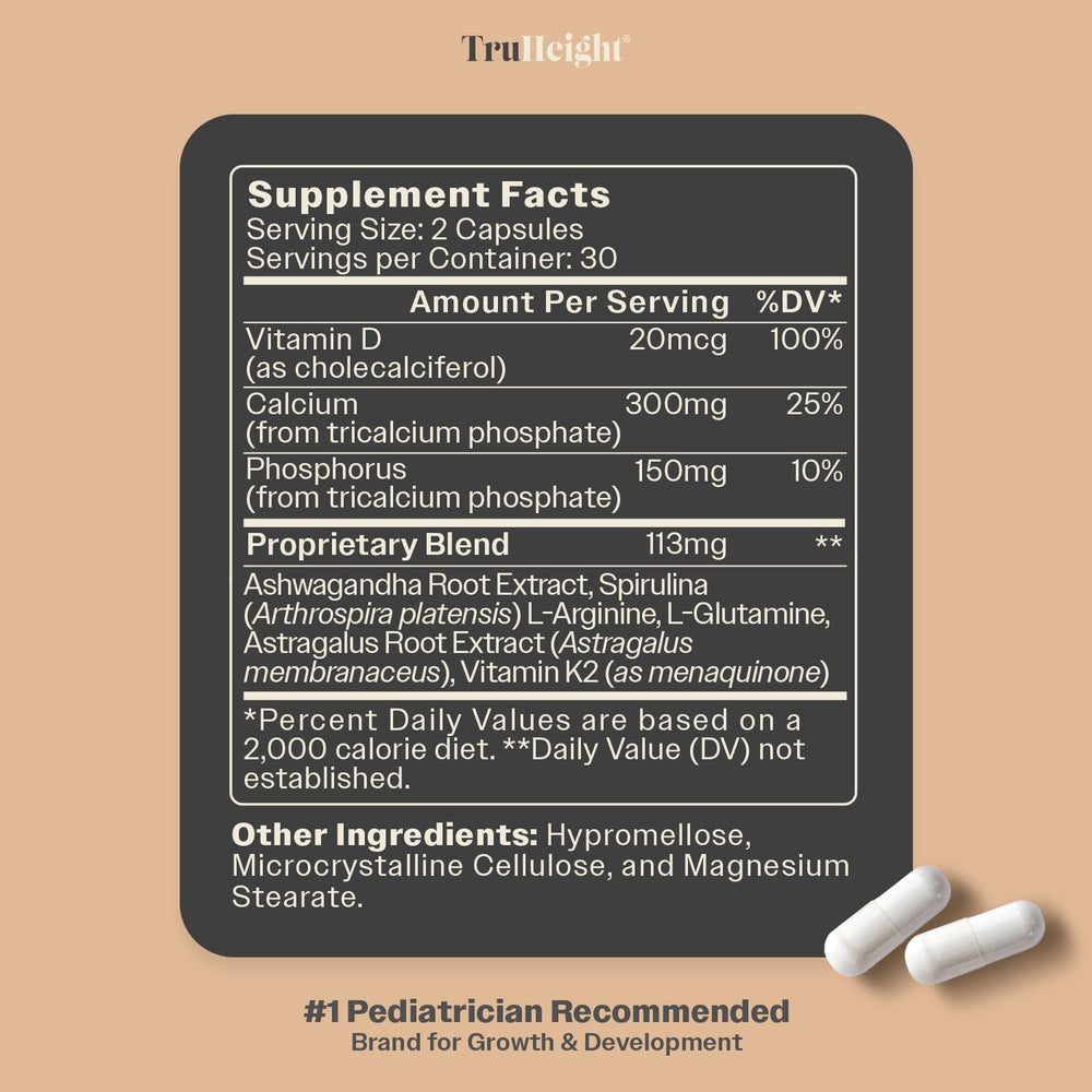 Vitamin and mineral icons for TruHeight