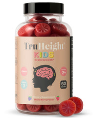 TruHeight Kids Brain Growth Gummies in Mixed Berry flavor for ages 2+