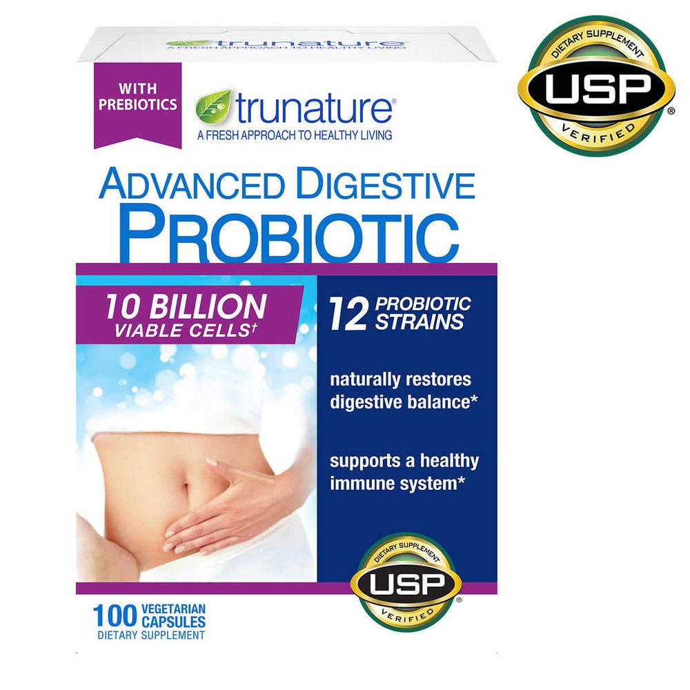 trunature Advanced Digestive Probiotic bottle - 100 capsules - image 1