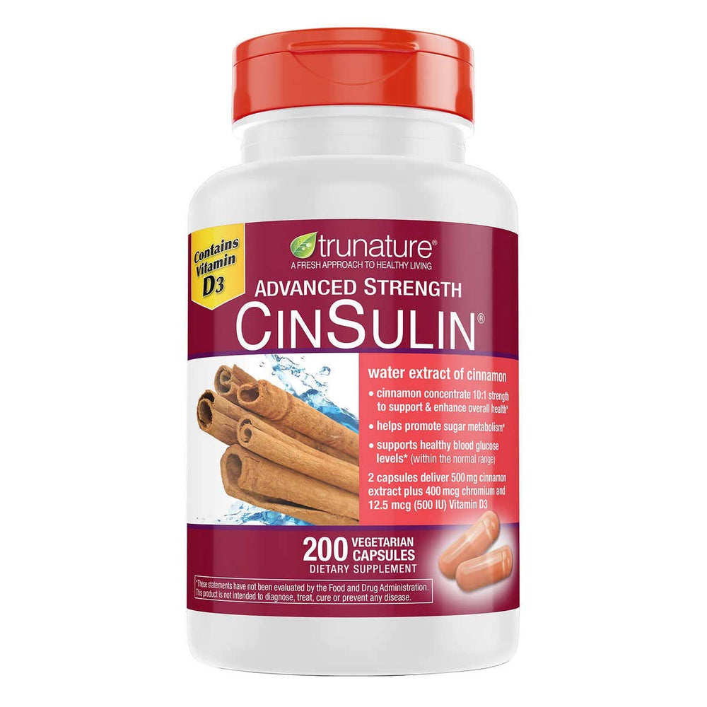Trunature CinSulin 500mg two-bottle package