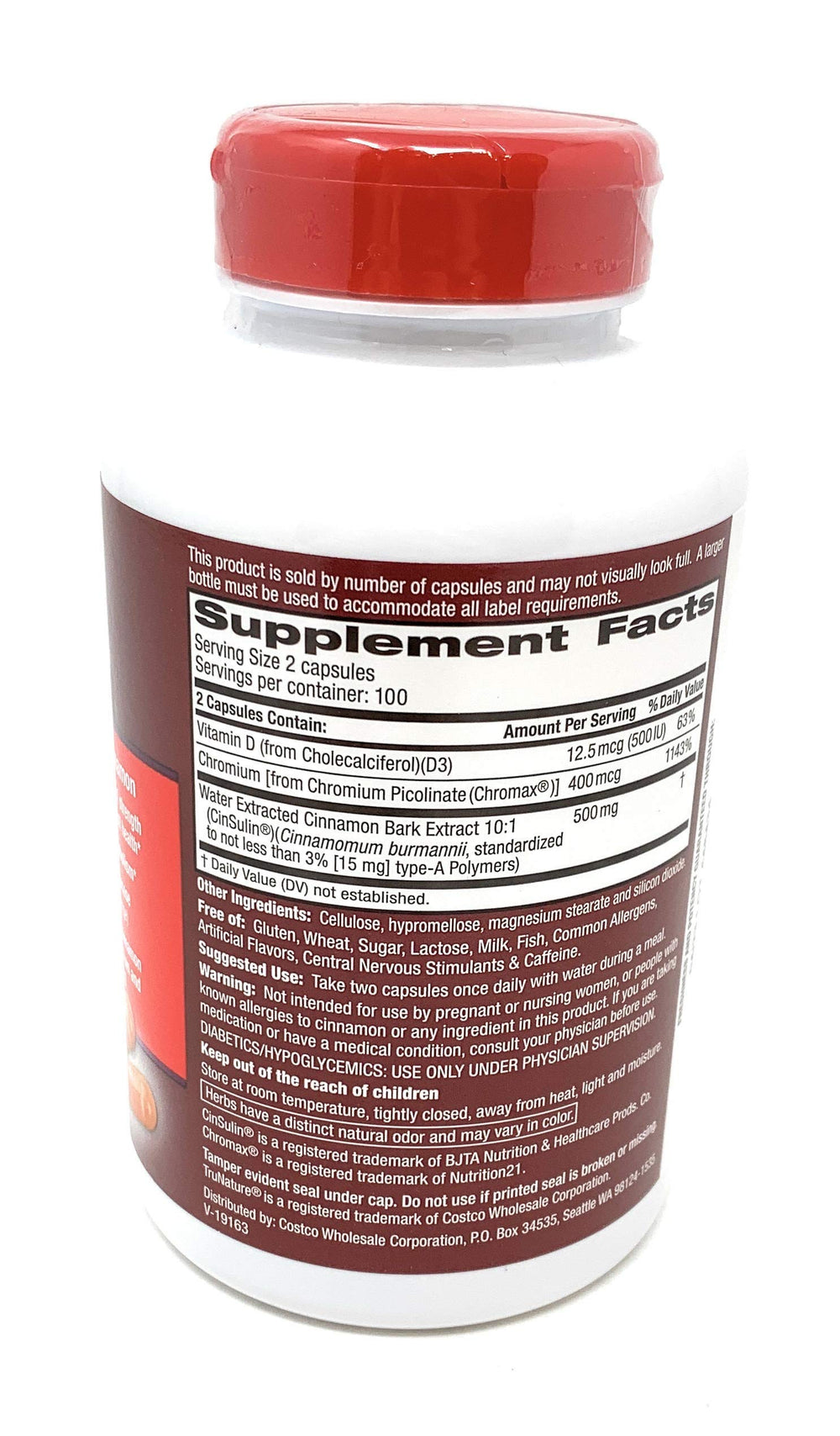 Chromium Picolinate 400 mcg and Vitamin D3 500 IU ingredients