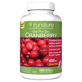 Trunature Cranberry 650 mg 2-Pack bottle - 140 count vegetarian capsules