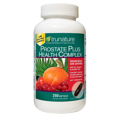 Bottle of trunature Prostate Health Complex, 2-pack, 250 softgels per bottle