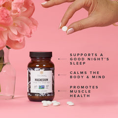 Close-up of Truvani Magnesium 400mg oxide tablets