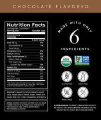 Truvani travel packets chocolate protein showing convenient single-serve option for on-the-go nutrition.