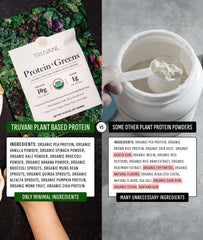 Truvani Vegan dairy-free cup demonstrates a dairy-free protein option