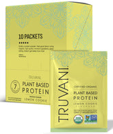 Truvani Lemon Cookie pea protein packet 1 for a quick plant protein boost