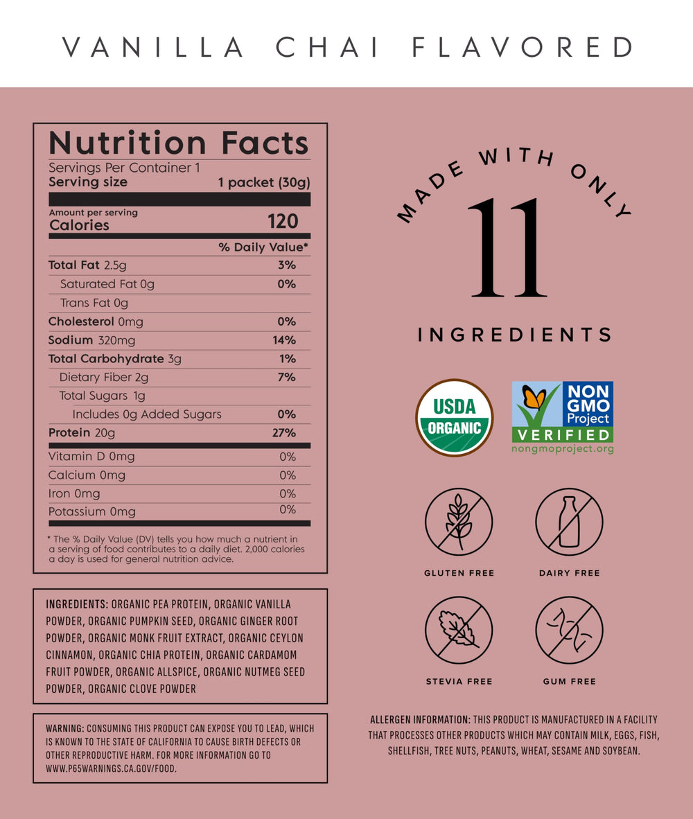 Truvani vanilla chai protein scoop for quick post-workout shake.