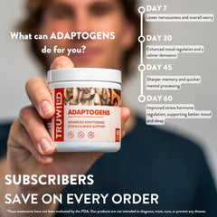 Visual emphasis on adaptogens and immune support