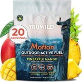 TruWild Motion pineapple mango tub highlights a plant-based pre-workout formula for clean energy